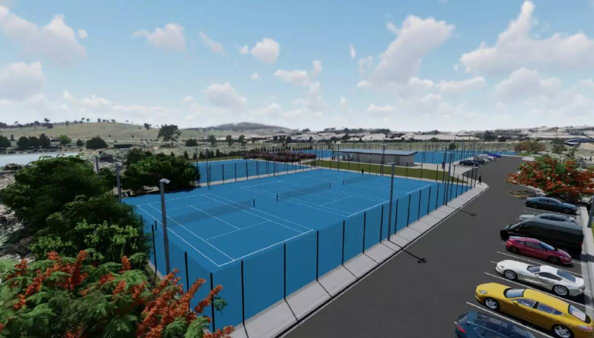 An artist's impression of the Gungahlin Tennis Centre.