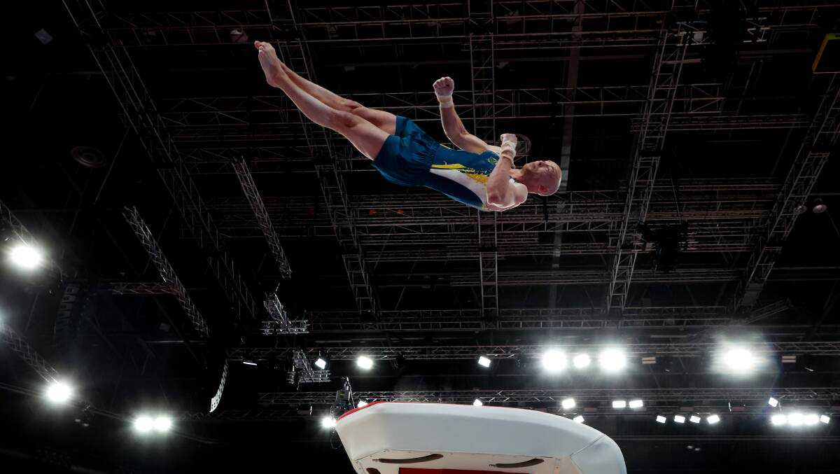 James Bacueti won bronze in the Commonwealth Games vault event. Picture by Getty Images