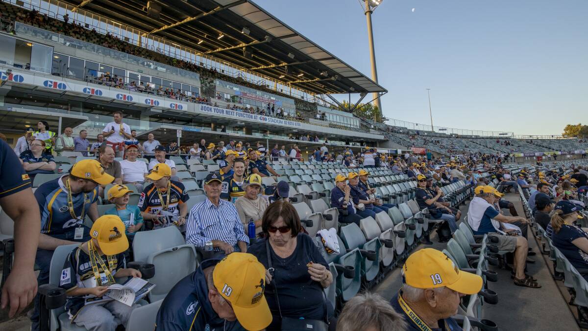 The Brumbies are hoping crowds will grow in the coming years as Super Rugby Pacific cements its place. Picture by Sitthixay Ditthavong