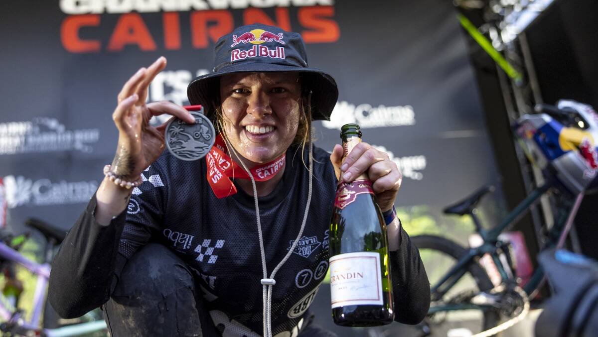Harriet Burbidge-Smith after her win in the speed and style event in Cairns. Picture by Graeme Murray