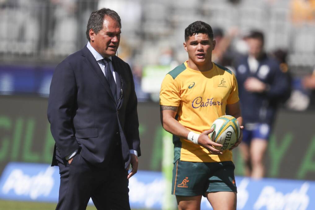 Noah Lolesio fell out of favour with former Wallabies coach Dave Rennie. Picture Getty Images