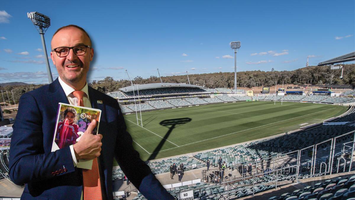 ACT Chief Minister Andrew Barr has been pursuing a major stadium upgrade for the past 14 years. Pictures by Elesa Kurtz, Karleen Minney