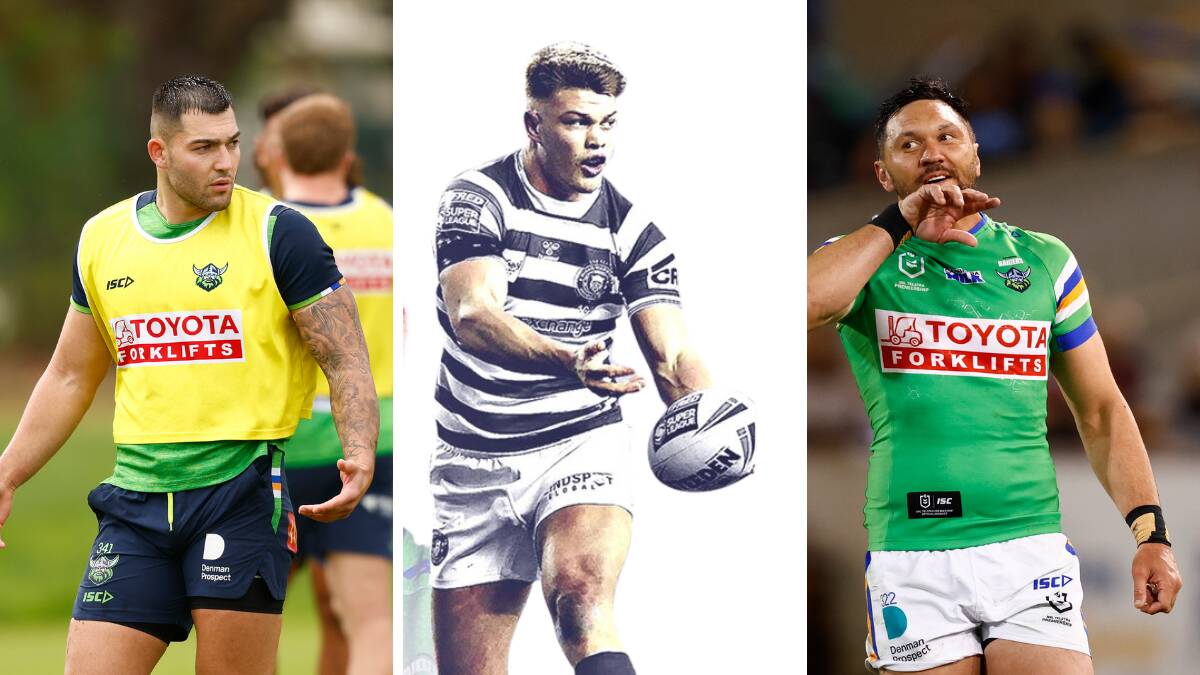 Morgan Smithies, centre, is coming, but Nick Cotric and Jordan Rapana are off contract next year. Pictures by Keegan Carroll, supplied