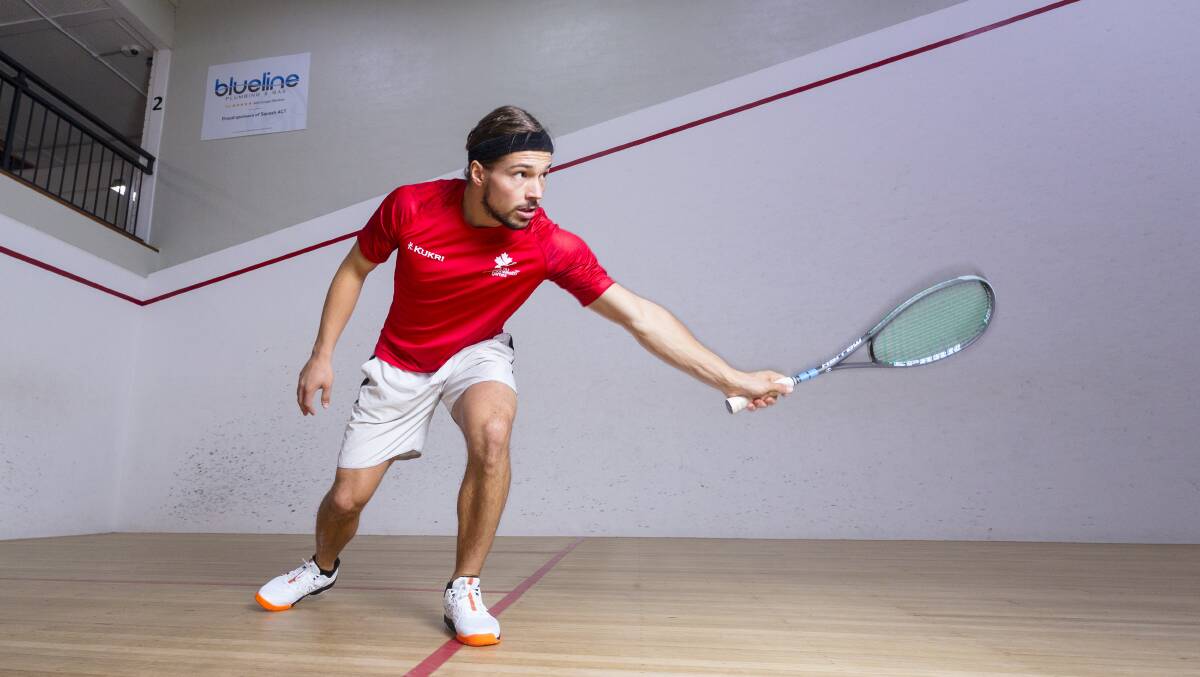 David Baillargeon played in the Jansher Khan Canberra Open last year, where squash players from around the world will play for $20k prizemoney. Picture by Keegan Carroll