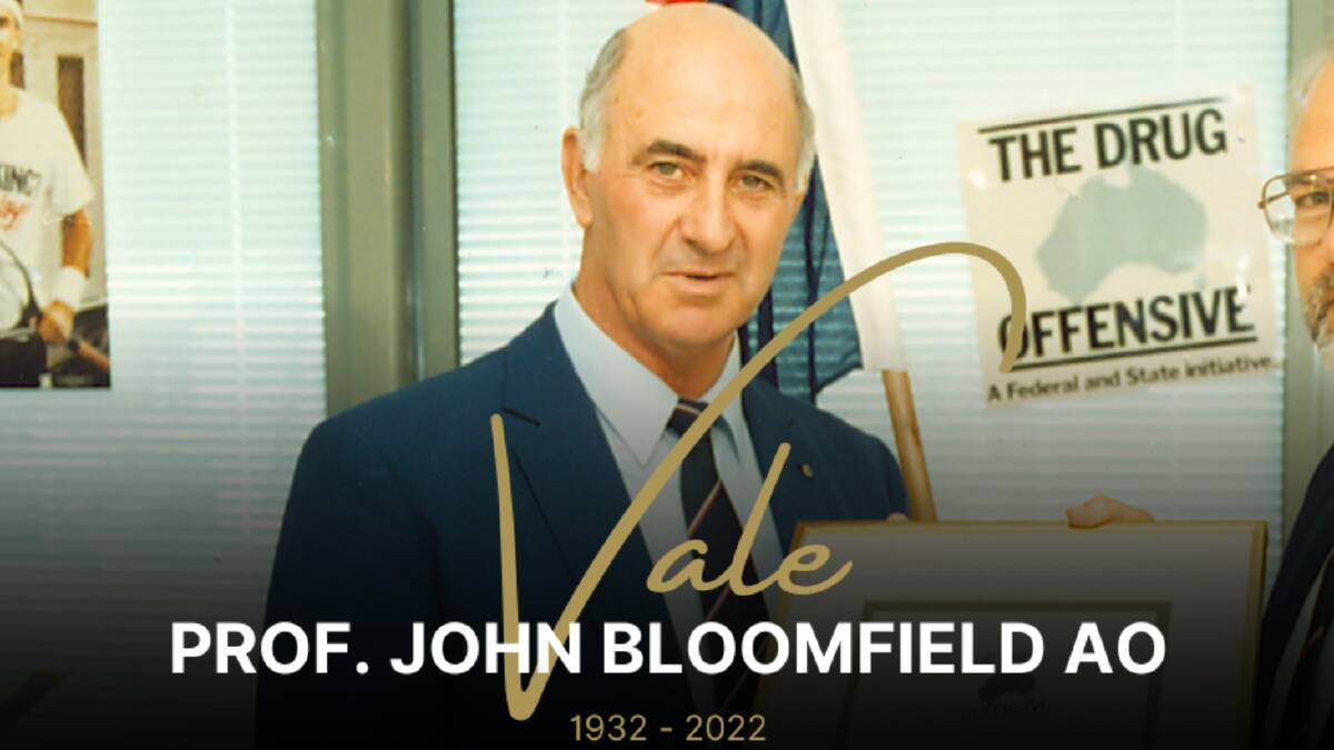 John Bloomfield died on Tuesday aged 89.