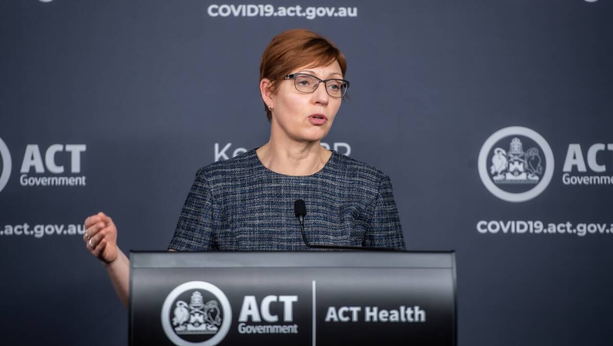 ACT Health Minister Rachel Stephen-Smith had to clarify comments about the cost of COVID tests for the public. Picture: Karleen Minney 