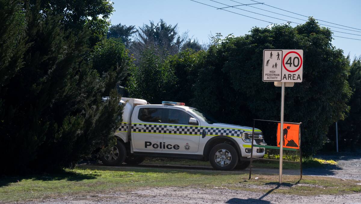 Police at the Pialligo property where a woman was found dead on 28 May 2024. Picture by Sitthixay Ditthavong