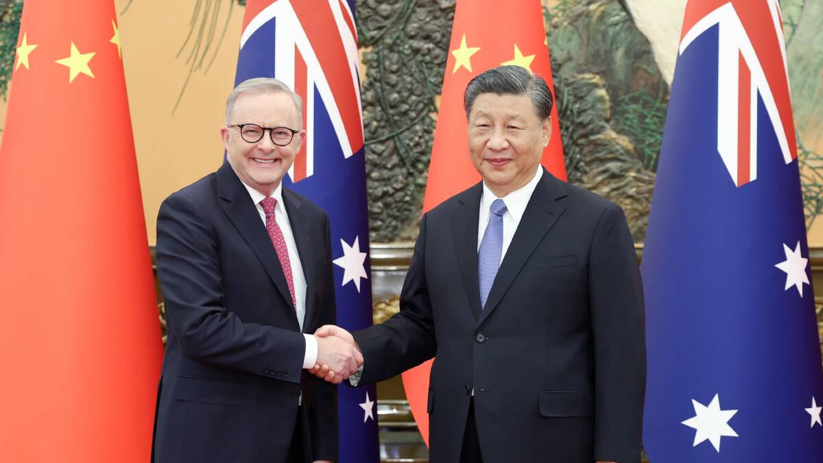 Anthony Albanese meets with Xi Jinping in Beijing earlier this year. Picture Getty Images