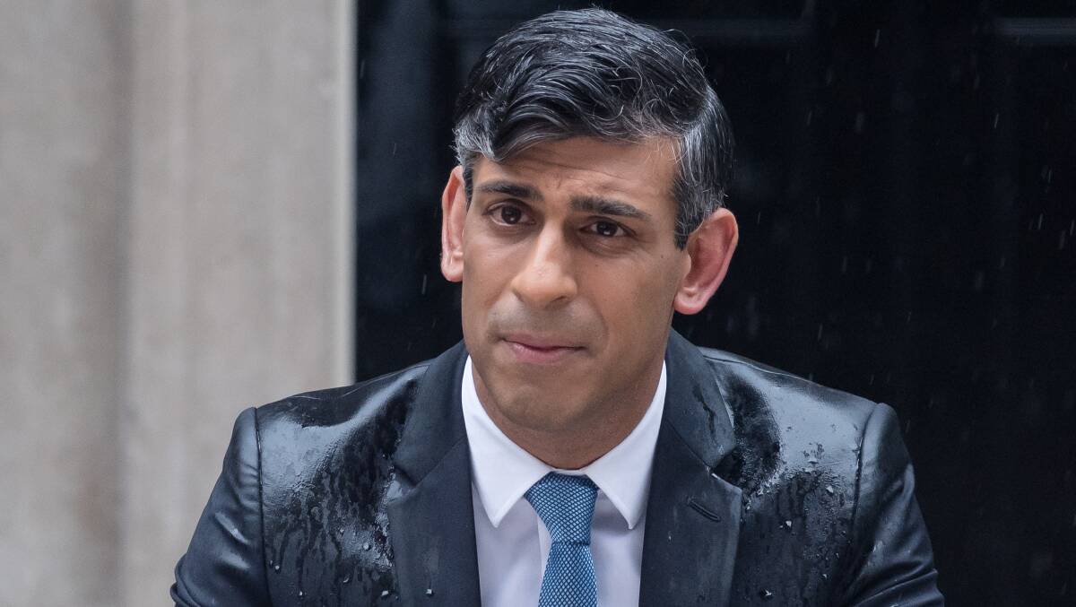 Rishi Sunak's sodden election announcement became an indelible image. Picture Getty Images