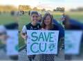 Canberra United star Michelle Heyman and ACT Sports minister Yvette Berry.