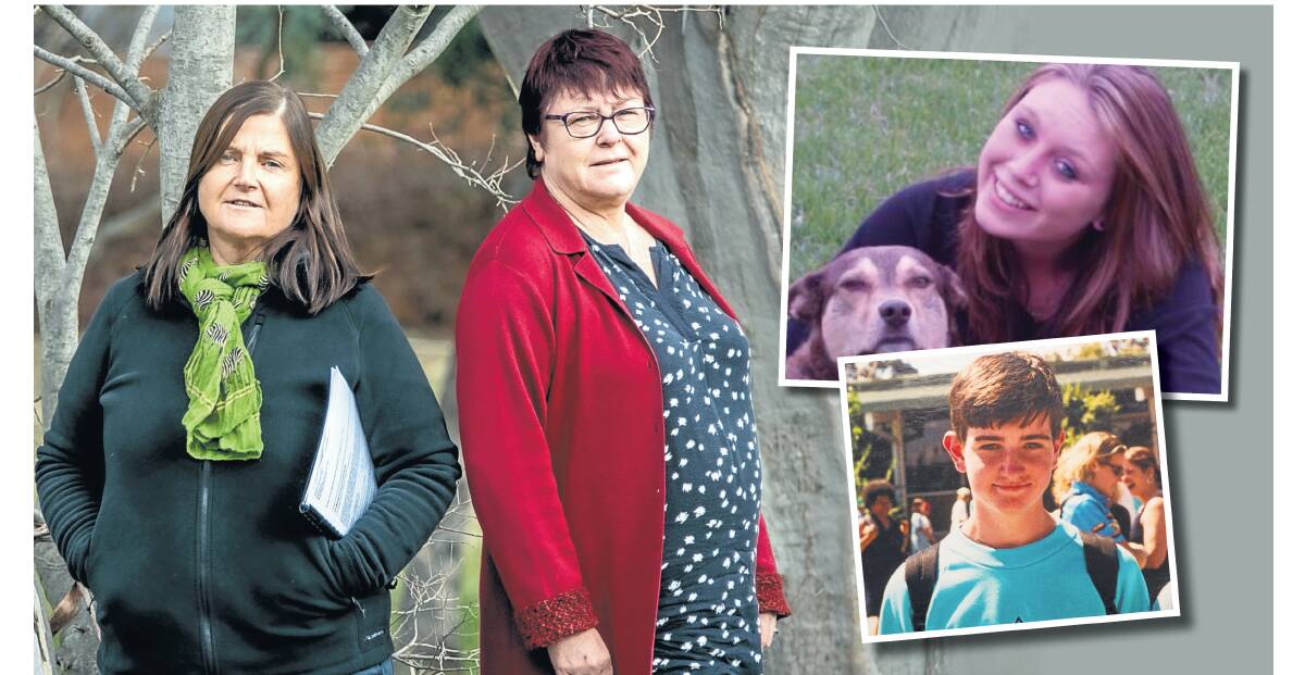 After their exposure to the ACT coronial system, Ann Finlay, left, and Janine Haskins have become fierce advocates for reform. Pictures by Karleen Minney, supplied