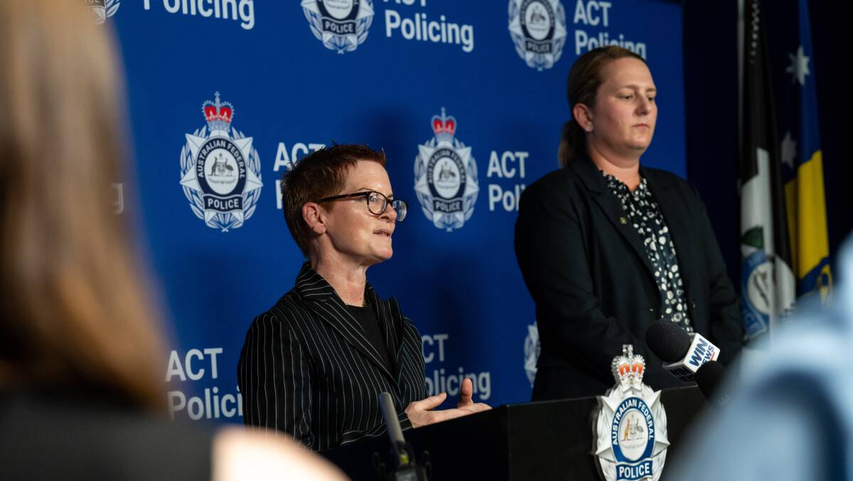 Canberra Rape Crisis Centre CEO Chrystina Stanford, left, and Detective Inspector Stephanie Leonard. Picture by Elesa Kurtz