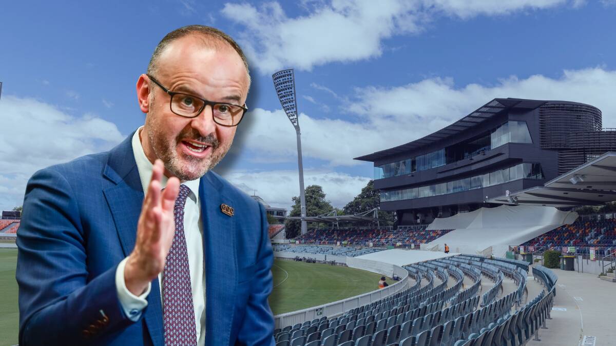 ACT Chief Minister Andrew Barr wants more cricket at Manuka Oval. Pictures by Karleen Minney, Keegan Carroll