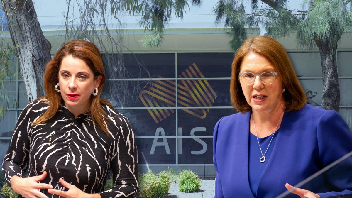 Sport Minister Anika Wells, left, and Infrastructure Minister Catherine King will announce an AIS review. Pictures Keegan Carroll, Elesa Kurtz