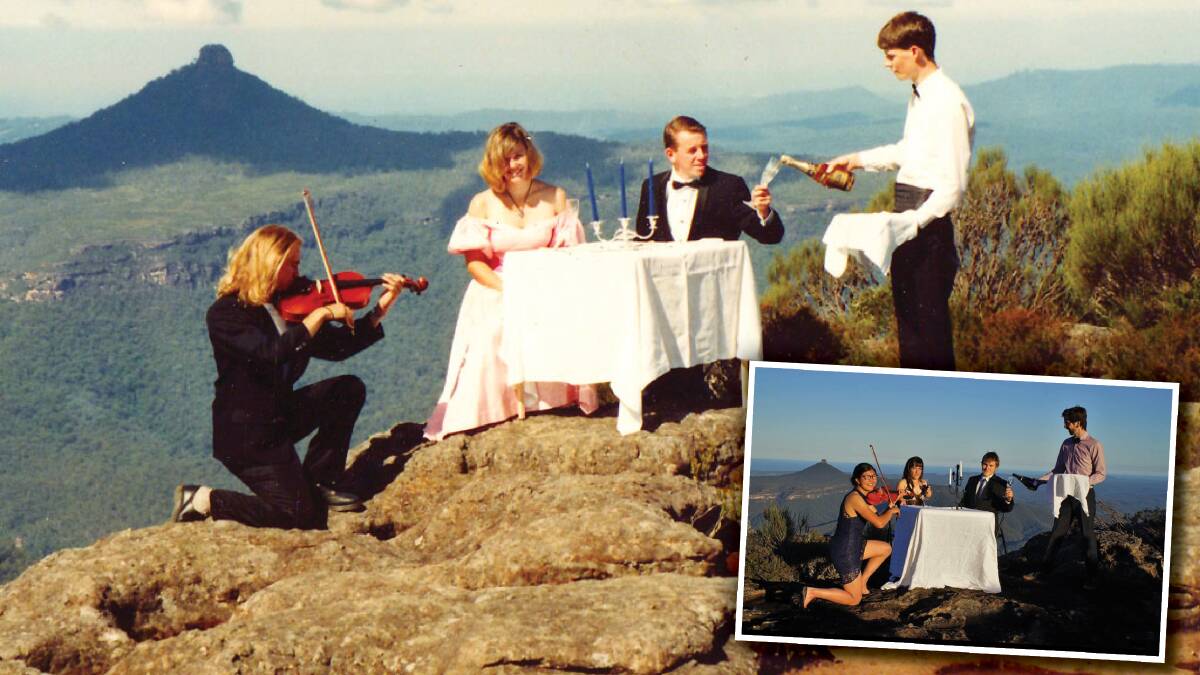 Nigel Snoad, Nicky Davies, Shane Rattenbury and Will Keogh atop the Castle in the Budawangs on April 18, 1993. Picture by Duncan McIntyre