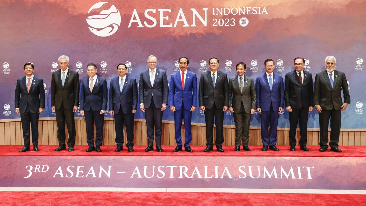 ASEAN leaders with Australian Prime Minister Anthony Albanese in Indonesia this week. Picture AAP
