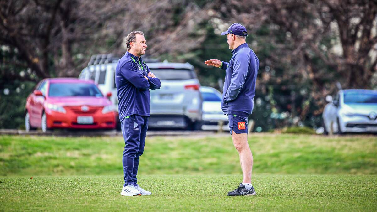 Who could Raiders coach Ricky Stuart replace assistant Michael Maguire if the latter takes the Blues job? Picture by Karleen Minney