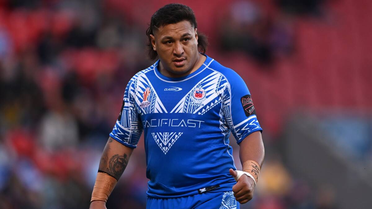 Raiders prop Josh Papalii's decision to play for Samoa at the World Cup opened the floodgates for others to follow him. Picture Getty Images
