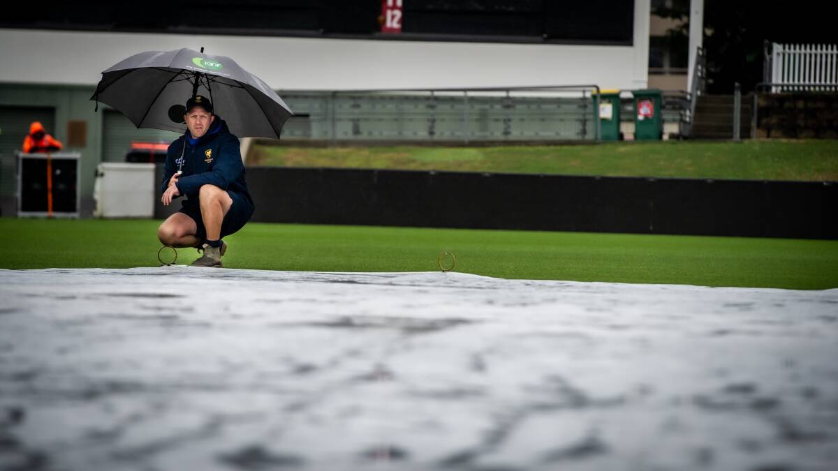 Manuka Oval curator Tom Fahey says the pitch is hard and ready to go for Wednesday's game. Picture by Karleen Minney