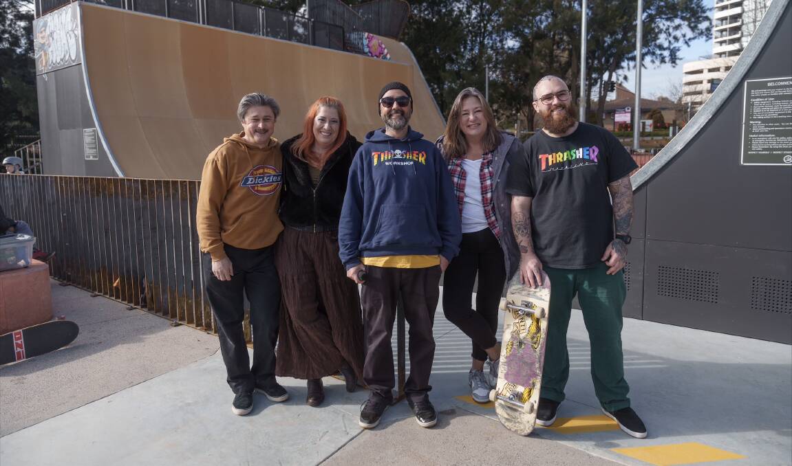 Sports Minister Yvette Berry was at the opening of the new half-pipe at the Belconnen skate park on Saturday. Picture supplied