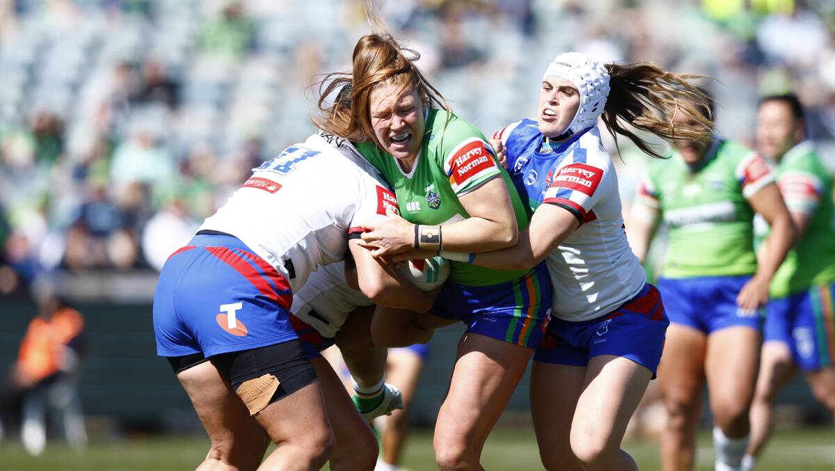 Raiders young gun Grace Kemp hopes to show what rugby league can do for young girls. Picture by Keegan Carroll