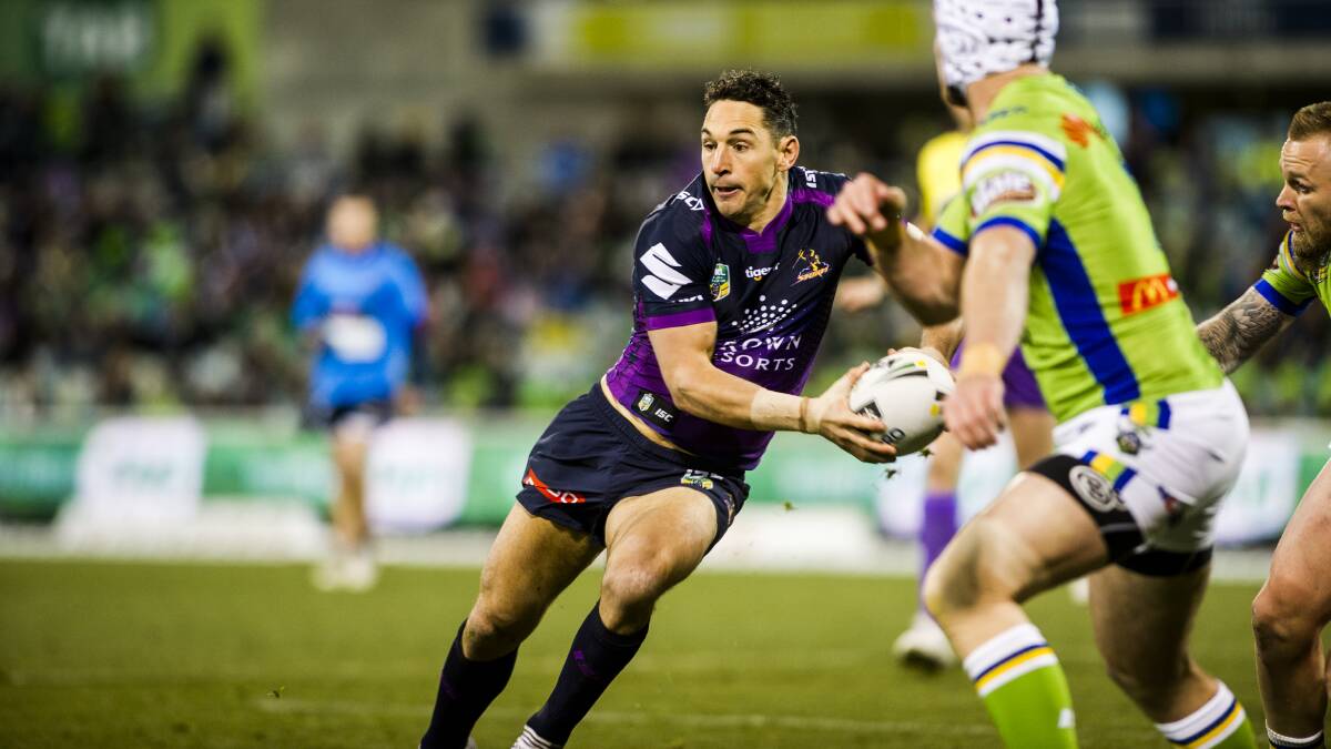 Storm legend Billy Slater challenged Savage to be better. Picture by Jamila Toderas