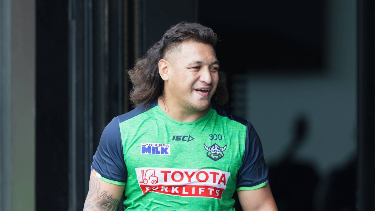Raiders enforcer Josh Papali'i is confident of being fit to face Newcastle. Picture by Sitthixay Ditthavong