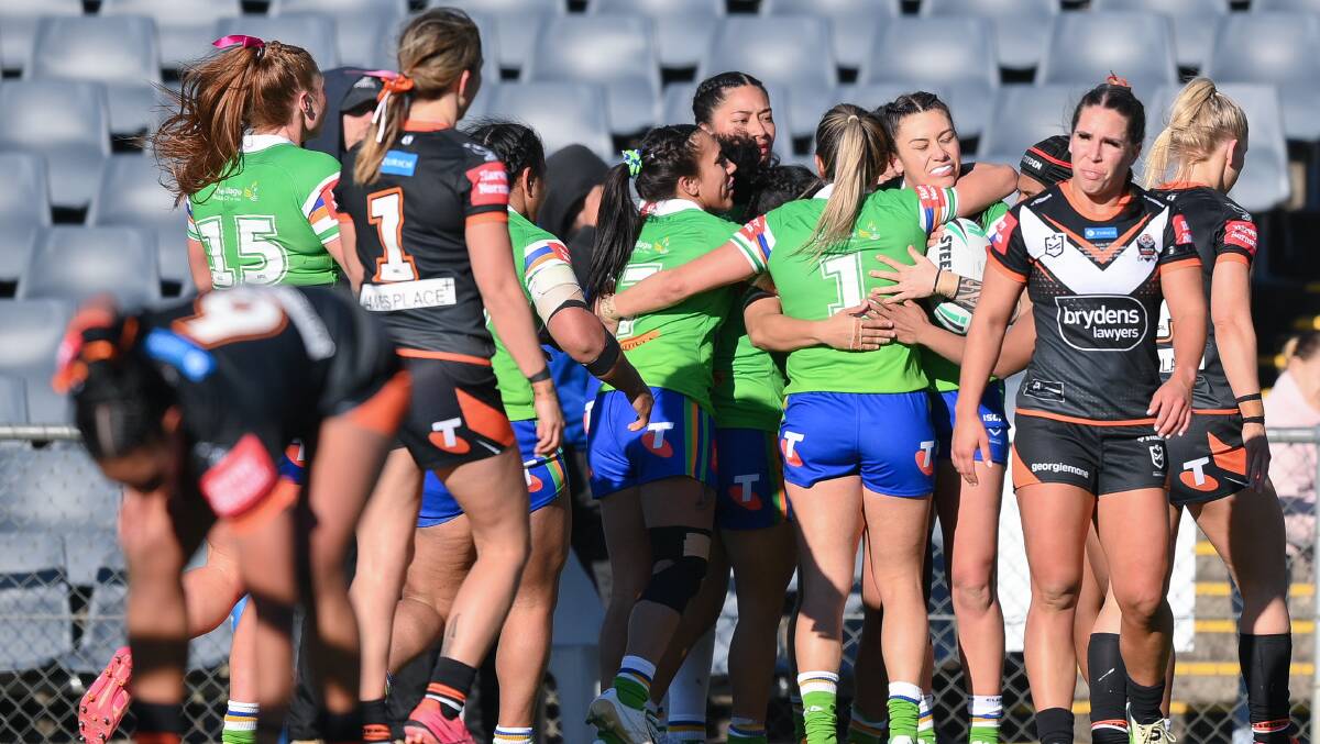 The Raiders made a flying start to the season and are top of the ladder after thrashing Wests Tigers. Picture Getty Images