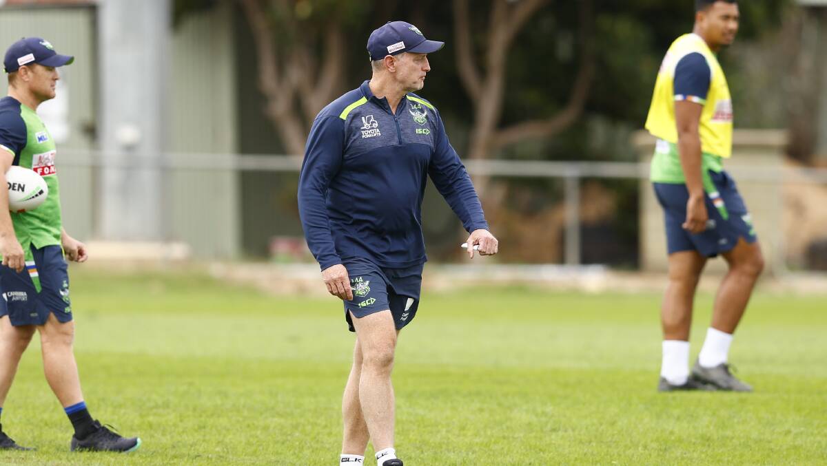 Raiders assistant coach Michael Maguire has been offered the NSW Blues job. Picture by Keegan Carroll