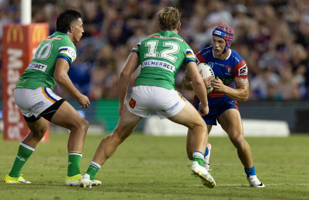 The Raiders have struggled to stop returning Knights fullback Kalyn Ponga. Picture by Jonthan Carroll