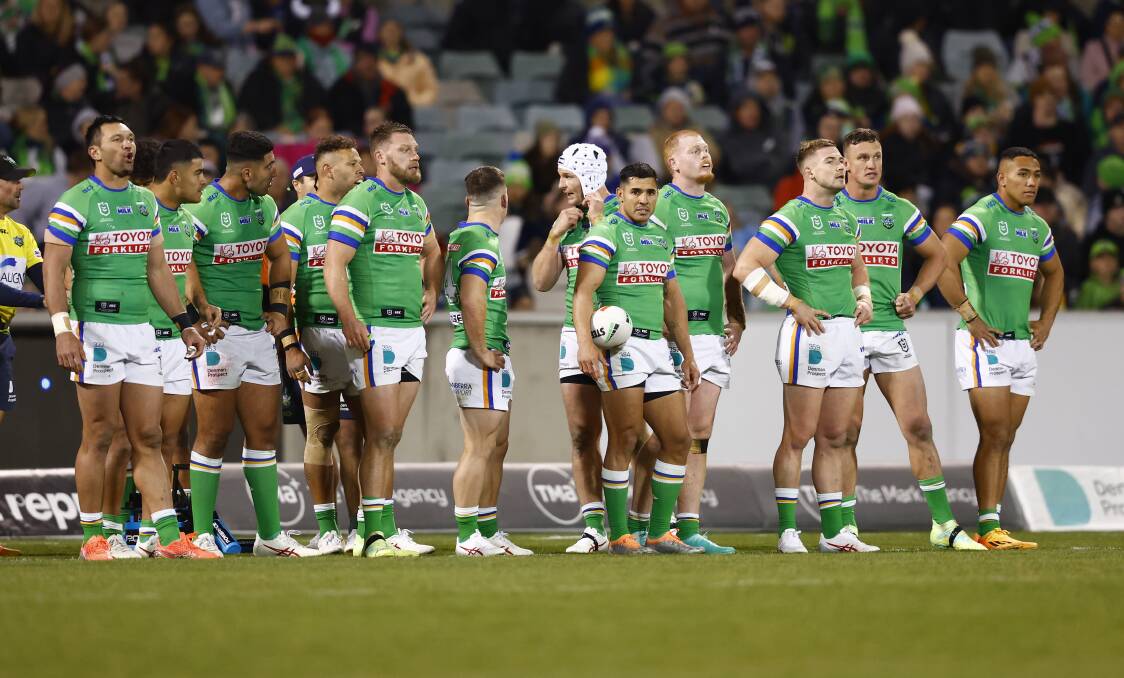 Ricky Stuart has shown faith in the 17 Raiders who were belted by the Warriors. Picture by Keegan Carroll