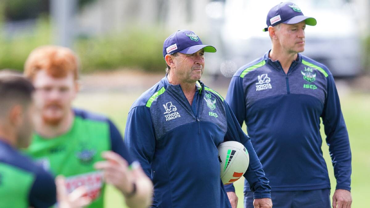Raiders coach Ricky Stuart has backed the NRL's mandatory stand-down period for concussion. Picture by Sitthixay Ditthavong