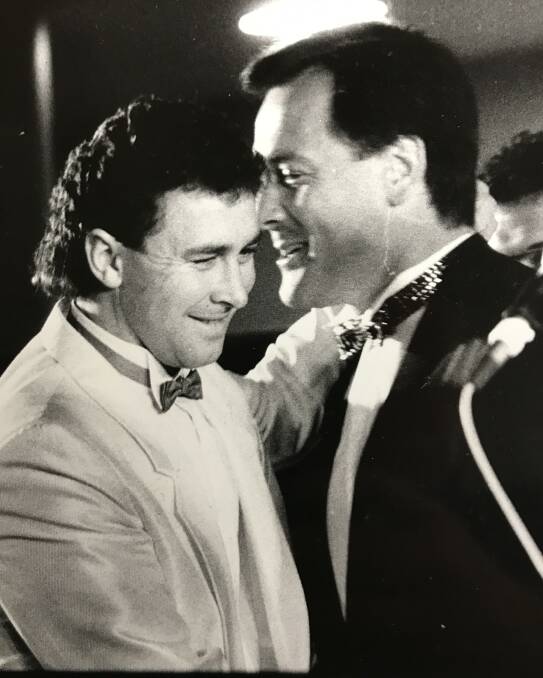 Stuart and Sheens at the Raiders' 1991 presentation night.