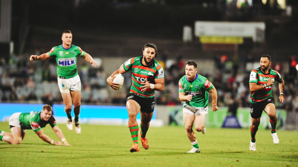 The Raiders are interested in Rabbitohs star Keaon Koloamatangi. Picture by Dion Georgopoulos
