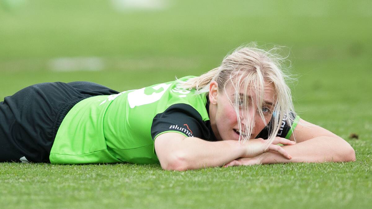 Canberra United winger Nickoletta Flannery is in doubt to face Perth due to the flu. Picture by Sitthixay Ditthavong