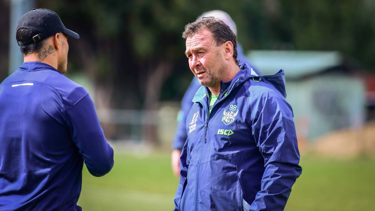 Raiders coach Ricky Stuart says this is the easiest semi-final he's ever prepared for. Picture by Karleen Minney