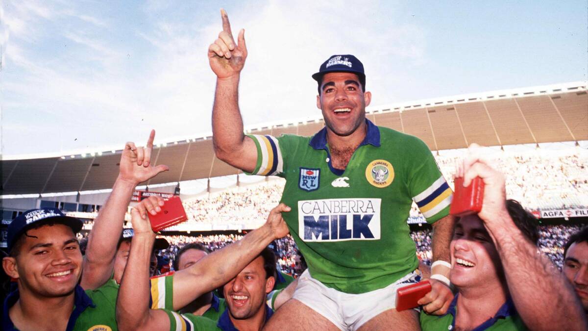 Raiders legend Mal Meninga has returned to the club in an ambassadorial role. 