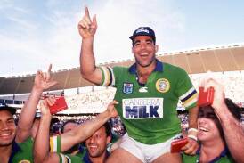 Raiders legend Mal Meninga has returned to the club in an ambassadorial role. 