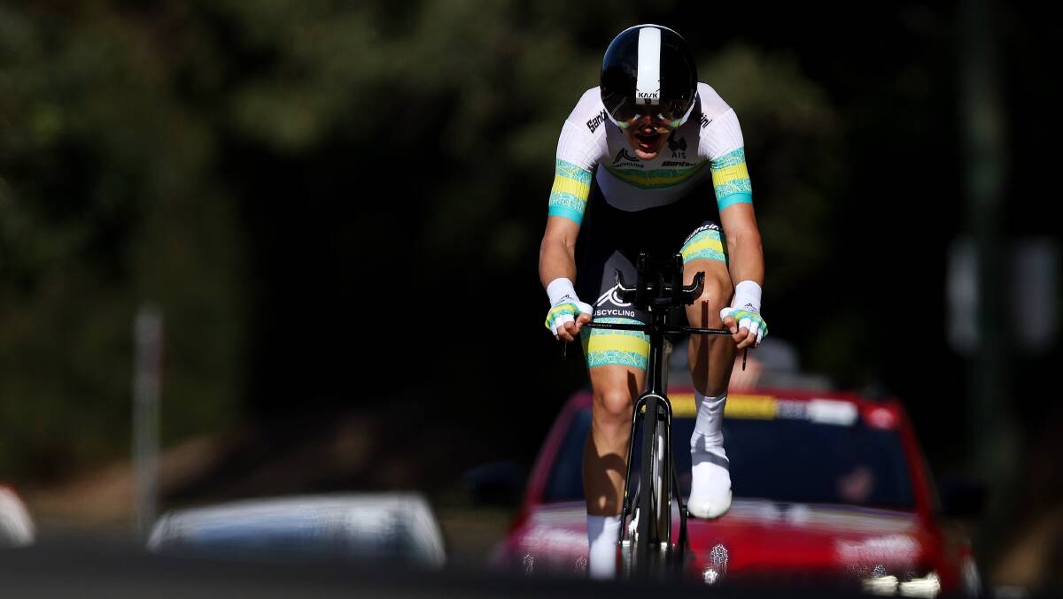 Canberra cyclist Cameron Rogers finished 14th in the individual time trial at the world champs. Picture Getty Images