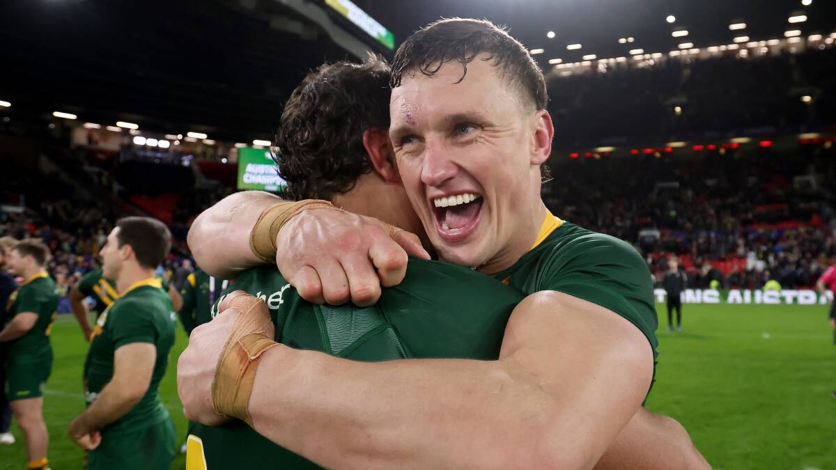 Raiders star Jack Wighton helped Australia win this year's World Cup. Picture Getty Images