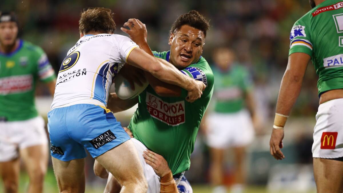 Josh Papalii's go-forward will be crucial against the Storm. Picture: Keegan Carroll