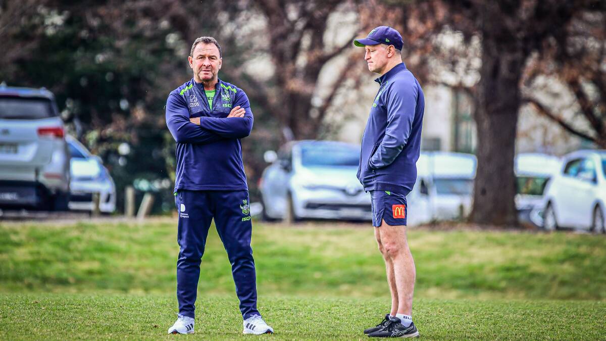Raiders coach Ricky Stuart decided against coaching the Blues. Picture by Karleen Minney