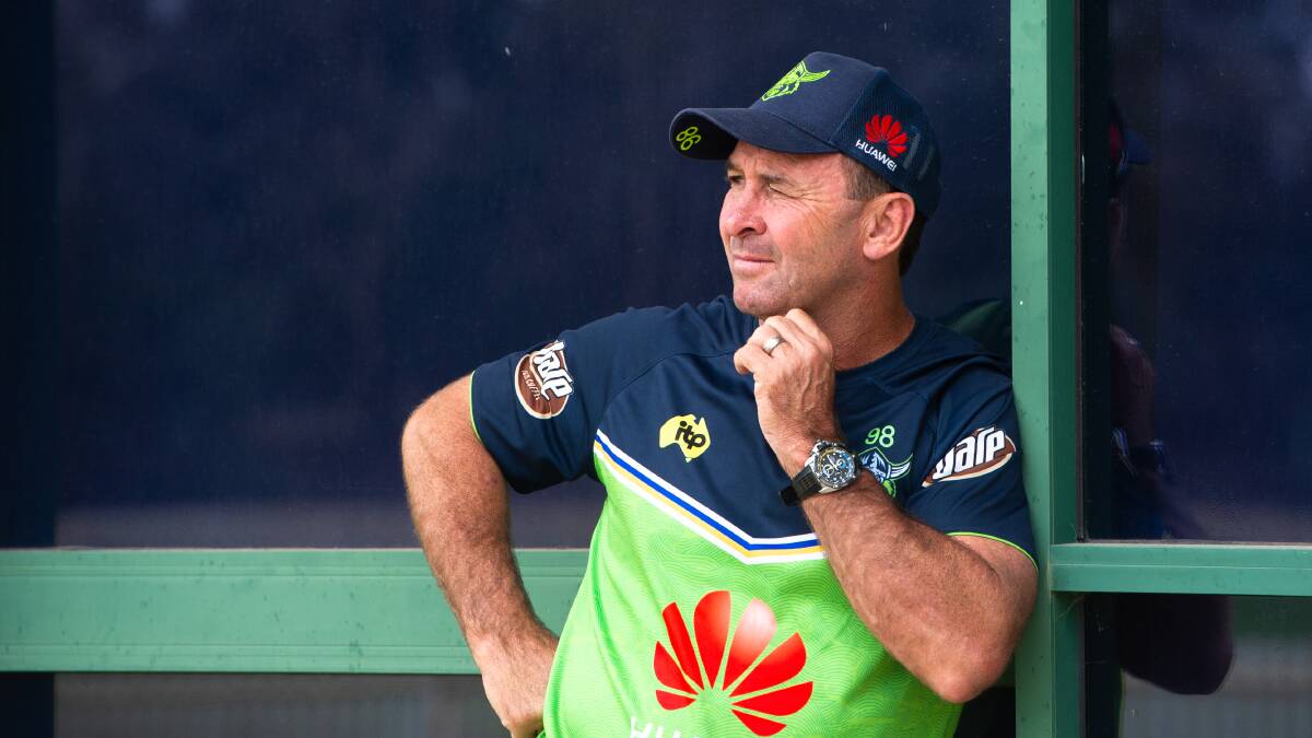 Raiders coach Ricky Stuart will claim the Green Machine's coaching record in his own right, going past Tim Sheens. Picture by Elesa Kurtz
