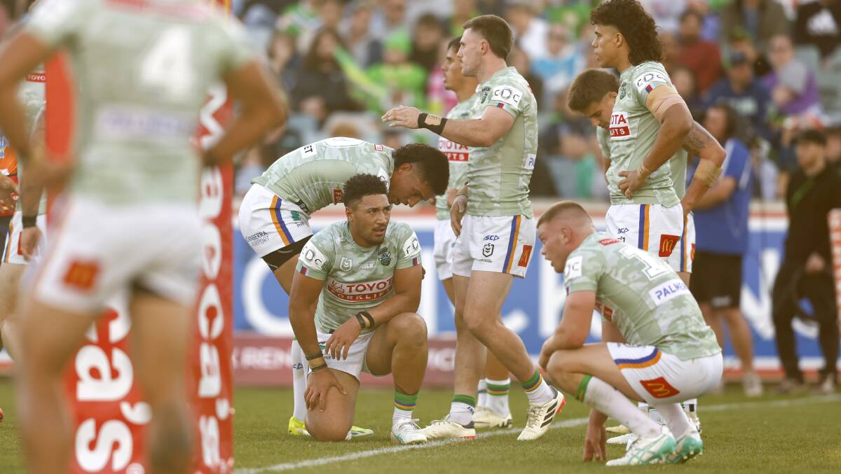 The Raiders' big loss to Cronulla is driving coach Ricky Stuart ahead of their return to Canberra Stadium with a big crowd expected. Picture by Keegan Carroll