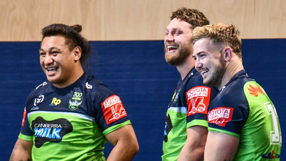 Boom Raiders second-rower Hudson Young has modelled his game on his co-captain Elliott Whitehead. Picture by Raiders Media