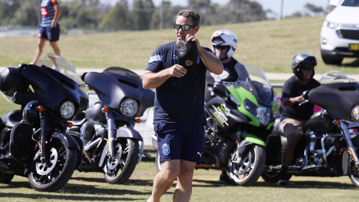 Blues coach Brad Fittler will have his position reviewed after the Origin series. Picture by Les Smith