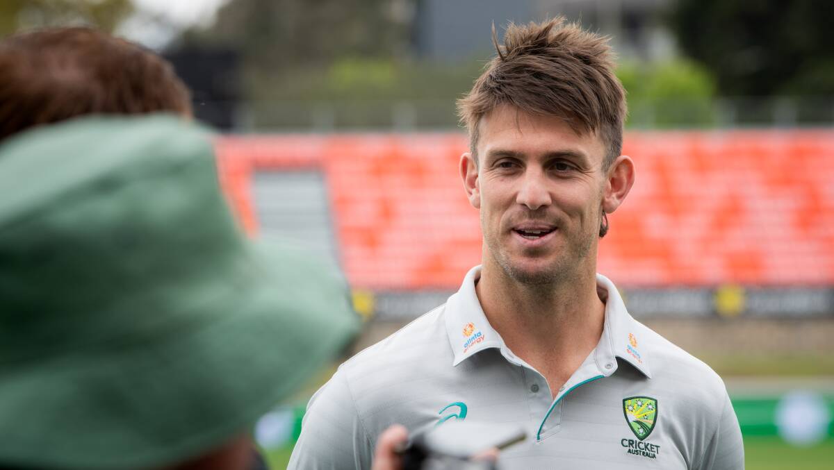 Australia allrounder Mitchell Marsh won't return to bowling until after the two games in Canberra. Picture by Elesa Kurtz