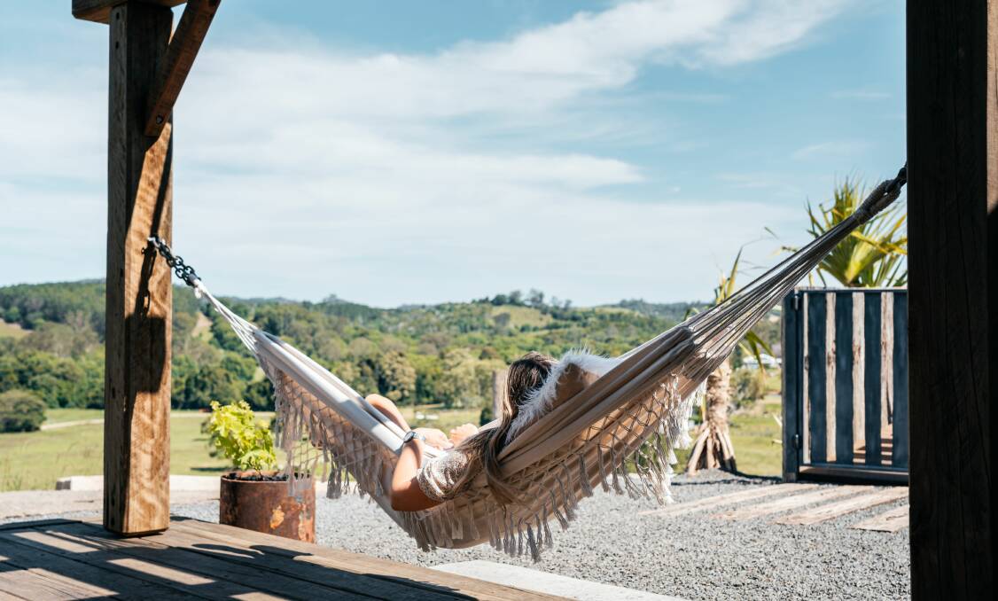 Chilling out at Mayan Luxe Villas in the magical Noosa Hinterland. Picture supplied