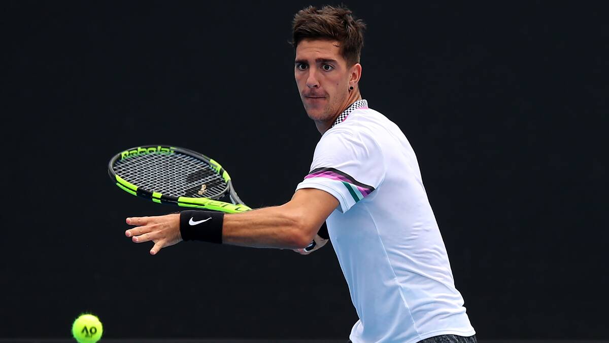 Thanasi Kokkinakis will launch his summer at the Canberra International. Picture: Getty