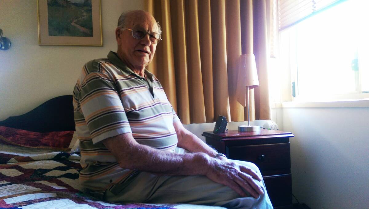 Hearing-impaired Duffy resident Jack White, 87, now has a special smoke alarm. Photo: Katie Burgess